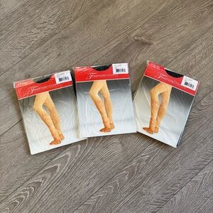 Microfiber Footless Tights in Black - 3 pack